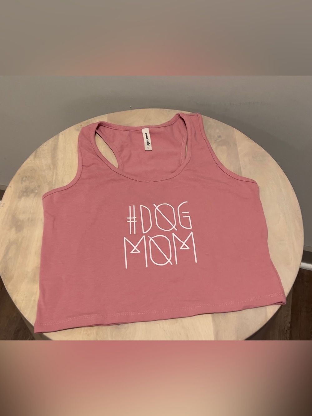 Women's Pink Dog Mom Racerback Tank Top - Casual Pet Lover Tee